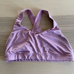 Pink sports bra